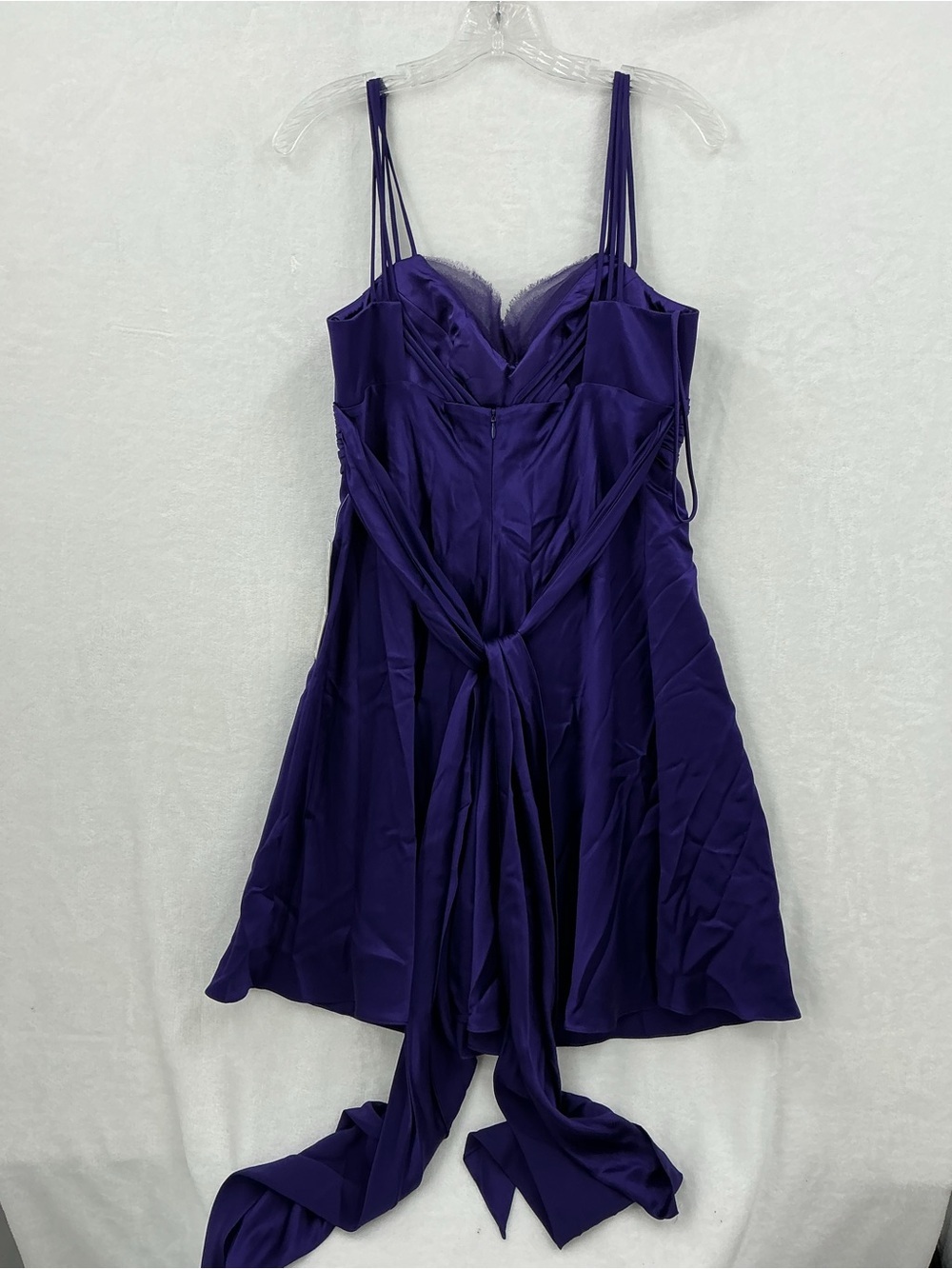 NWT 100% silk Marc Bouwer Purple Midi Dress 0158 - Picture 9 of 11